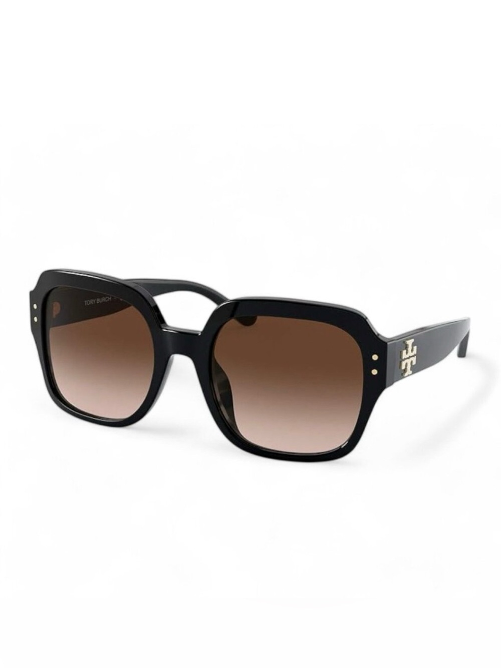 Tory Burch Black Frame with Brown Gradient Lens Women's Sunglasses TY7143U